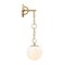 Designers Fountain Wine Flower 7 in. 1-Light Brushed Gold Wall Sconce with White Art Glass Shade and Adjustable Chain D329M-WS-BG - alternate 6